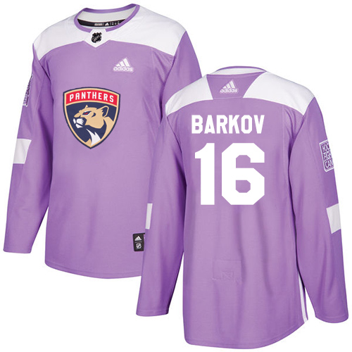 Adidas Panthers #16 Aleksander Barkov Purple Authentic Fights Cancer Stitched Youth NHL Jersey